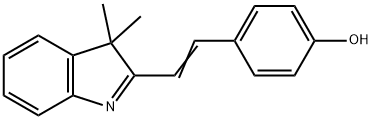 4-[2-(3,3-Dimethyl-3H-indol-2-yl)ethenyl]phenol 结构式