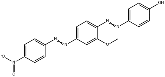 4-[[2-メトキシ-4-[(4-ニトロフェニル)アゾ]フェニル]アゾ]フェノール 化学構造式