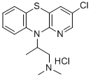10H-Pyrido(3,2-b)(1,4)benzothiazine, 3-chloro-10-((2-(dimethylamino)-1 -methyl)ethyl)-, hydrochloride Structure