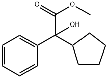 α-シクロペンチル-α-ヒドロキシベンゼン酢酸メチル 化学構造式