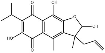 2,3-Dihydro-2,6,9-trihydroxy-3,4-dimethyl-7-isopropyl-3-(2-propenyl)naphtho[2,3-b]furan-5,8-dione Structure