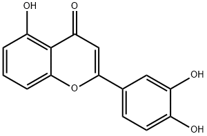 4H-1-苯并吡喃-4-酮, 2-(3,4-二羟基苯基)-5-羟基- 结构式