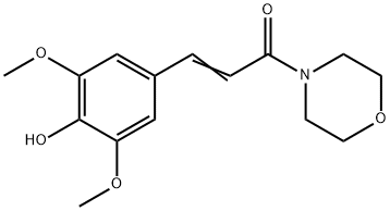 (E)-3-(4-hydroxy-3,5-dimethoxy-phenyl)-1-morpholin-4-yl-prop-2-en-1-on e 结构式