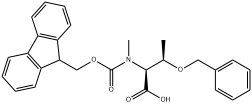 N-芴甲氧羰酰基-N-甲基-O-苄基-L-苏氨酸, 198561-81-8, 结构式
