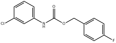 Carbamic acid, (3-chlorophenyl)-, (4-fluorophenyl)methyl ester (9CI) 结构式