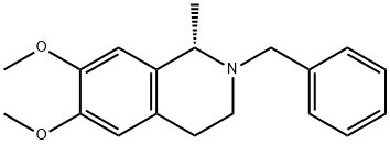 (1S)-1,2,3,4-Tetrahydro-6,7-dimethoxy-1-methyl-2-(phenylmethyl)isoquinoline 结构式