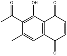 6-Acetyl-5-hydroxy-7-methyl-1,4-naphthoquinone Struktur