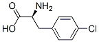 2-アミノ-3-(p-クロロフェニル)プロパン酸 化学構造式