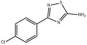 3-(4-クロロフェニル)-1,2,4-チアジアゾール-5-アミン 化学構造式