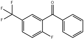 2-フルオロ-5-(トリフルオロメチル)ベンゾフェノン 化学構造式