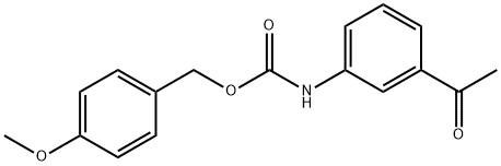 Carbamic acid, (3-acetylphenyl)-, (4-methoxyphenyl)methyl ester (9CI) Structure