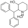 3-Piperidinol, 2-(diphenylmethyl)-, hydrochloride 结构式