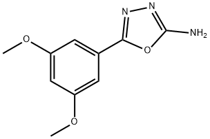 5-(3,5-dimethoxyphenyl)-1,3,4-oxadiazol-2-amine Struktur
