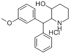 2-(p-Methoxy-alpha-phenylbenzyl)-3-piperidinol hydrochloride Structure