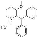 2-(alpha-Cyclohexylbenzyl)-3-methoxypiperidine hydrochloride 结构式
