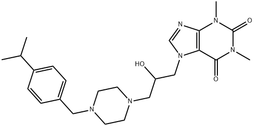 1-Piperazineethanol, alpha-(1,3-dimethyl-7-xanthinylmethyl)-4-(p-isopr opylbenzyl)- 结构式