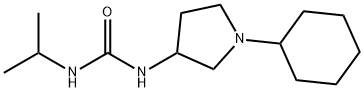 1-(1-シクロヘキシル-3-ピロリジニル)-3-イソプロピル尿素 化学構造式