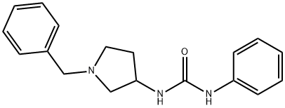 1-(1-Benzylpyrrolidin-3-yl)-3-phenylurea 结构式