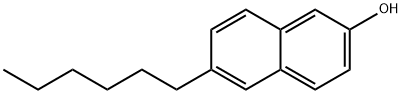 6-ヘキシル-2-ナフトール 化学構造式