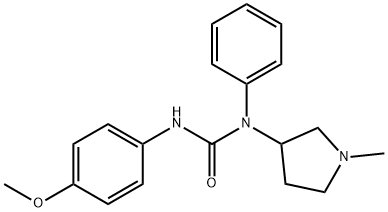 3-(4-METHOXYPHENYL)-1-(1-METHYL-3-PYRROLIDINYL)-1-PHENYLUREA 结构式