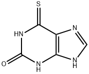 6-硫代-2-羟基嘌呤, 2002-59-7, 结构式
