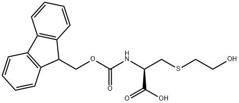 N-芴甲氧羰基-S-2-羟乙基-L-半胱氨酸 结构式