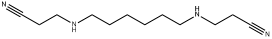 N,N'-ビス(2-シアノエチル)ヘキサメチレンジアミン 化学構造式