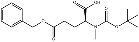 N-叔丁氧羰基-N-甲基-L-谷氨酸 5-(苯甲基)酯 结构式