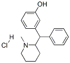 3-[(1-methyl-2-piperidyl)-phenyl-methyl]phenol hydrochloride 结构式