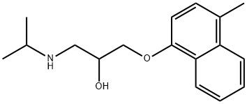 1-イソプロピルアミノ-3-[(4-メチル-1-ナフチル)オキシ]-2-プロパノール 化学構造式