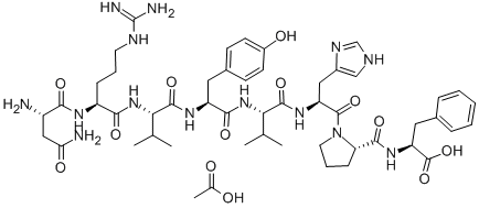 醋酸增血压素, 20071-00-5, 结构式