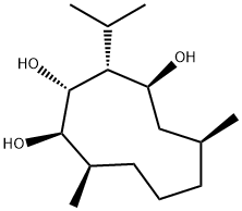 (1R,2R,3R,4S,6S,10R)-6,10-Dimethyl-3-(1-methylethyl)-1,2,4-cyclodecanetriol Structure