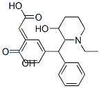 2-benzhydryl-1-ethyl-piperidin-3-ol, but-2-enedioic acid 结构式