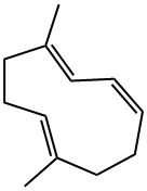 (1E,3Z,7E)-1,7-Dimethyl-1,3,7-cyclodecatriene Struktur