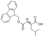 N-芴甲氧羰基-[15N]亮氨酸 结构式
