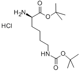N'-叔丁氧羰基-D-赖氨酸叔丁酯盐酸盐 结构式