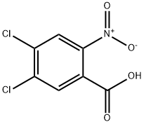 4,5-ジクロロ-2-ニトロ安息香酸 化学構造式