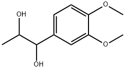 1-(3,4-ジメトキシフェニル)-1,2-プロパンジオール 化学構造式