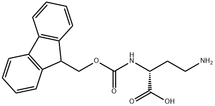 (R)-2-(芴甲氧羰基氨基)-4-氨基丁酸 结构式