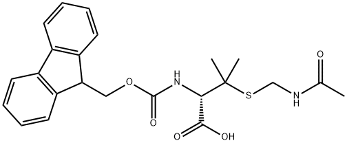 Fmoc-S-乙酰甲氧基-D-青霉胺, 201531-77-3, 结构式