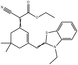 2-CYCLOHEXENE-D1,A-ACETIC ACID, A-CYANO-3-[(3-ETHYL-2-BENZOTHIAZOLINYLIDENE)METHYL]-5,5-DIMETHYL-, ETHYL ESTER Struktur