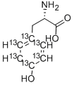 L-チロシン (RING-13C6, 98-99%) 化学構造式