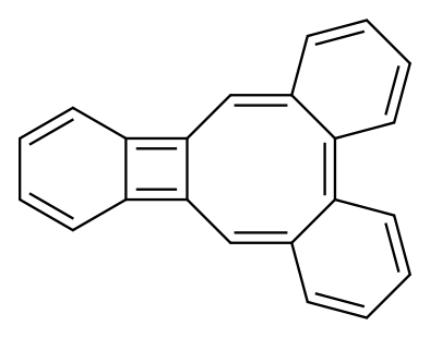 ジベンゾ[a,c]ベンゾ[3,4]シクロブタ[1,2-f]シクロオクテン 化学構造式