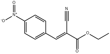 エチル(E)-α-シアノ-4-ニトロシンナマート 化学構造式
