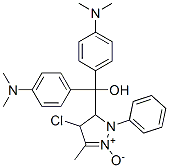 5-[(Hydroxy)bis[p-(dimethylamino)phenyl]methyl]-4-chloro-3-methyl-1-phenyl-2-pyrazoline 2-oxide Structure