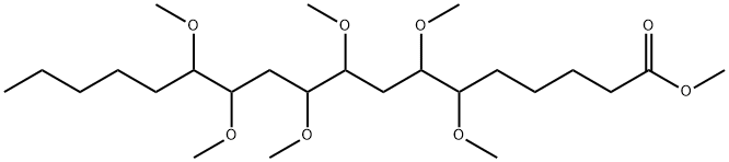 6,7,9,10,12,13-Hexamethoxyoctadecanoic acid methyl ester Struktur