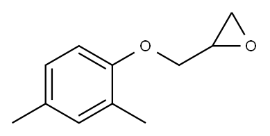 2-(2,4-二甲基苯氧基甲基)环氧乙烷 结构式