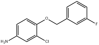 3-クロロ-4-(3-フルオロベンジルオキシ)アニリン 塩化物 化学構造式