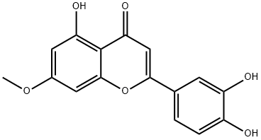 3',4',5-トリヒドロキシ-7-メトキシフラボン 化学構造式