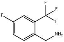 4-フルオロ-2-(トリフルオロメチル)ベンジルアミン 化学構造式